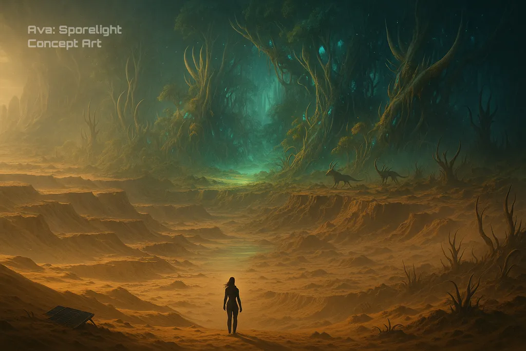 In a world shattered by alien spores, Ava stands as both weapon and savior—her glowing veins and amber eyes a beacon of fragile hope amid ruins. Explore her journey of survival, mutation, and humanity in Ava: Sporelight, a text-based RPG where every ration traded, every mission undertaken, and every choice made could decide the fate of what remains